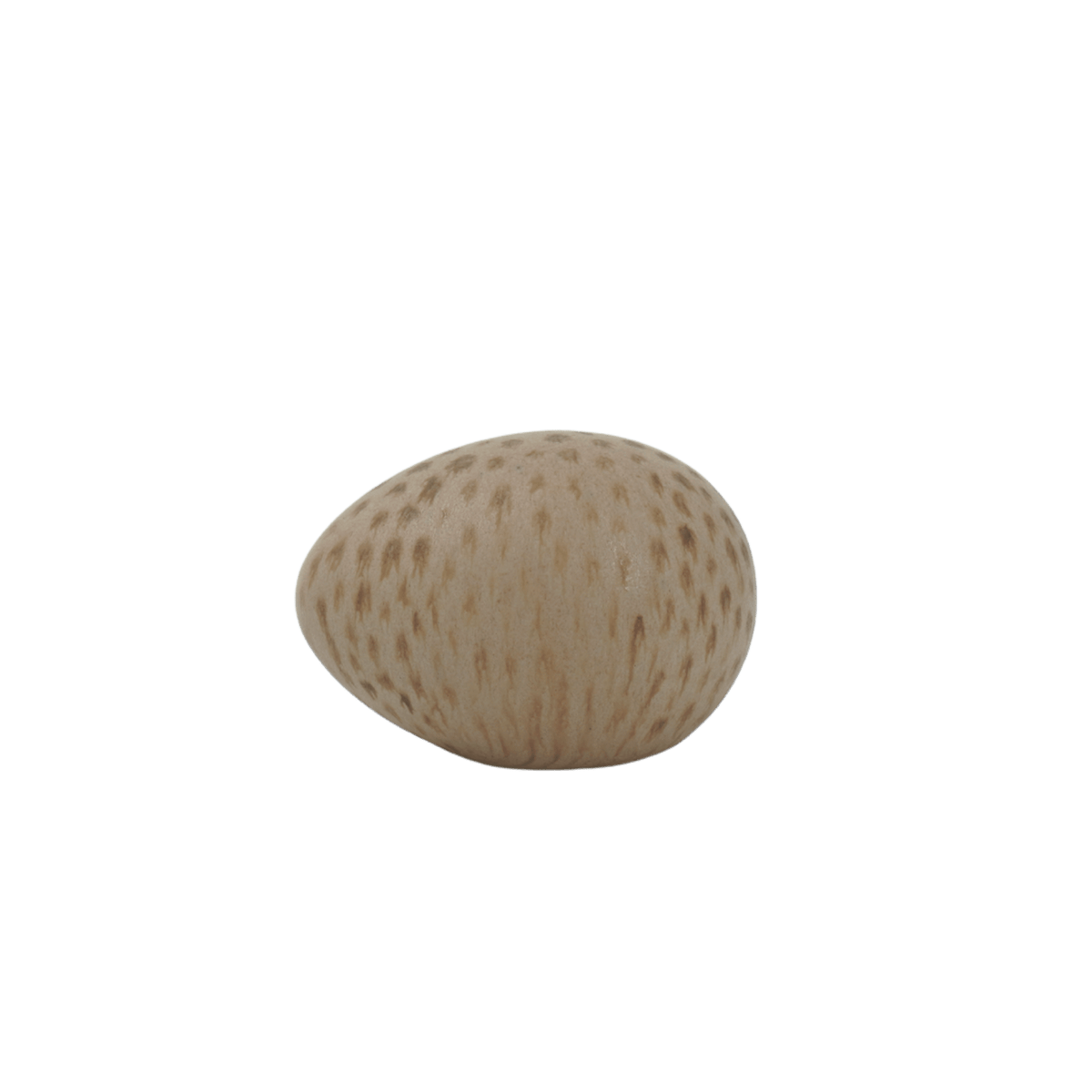 Ägg i keramik med Mocca glasyr som bas och bruna prickar