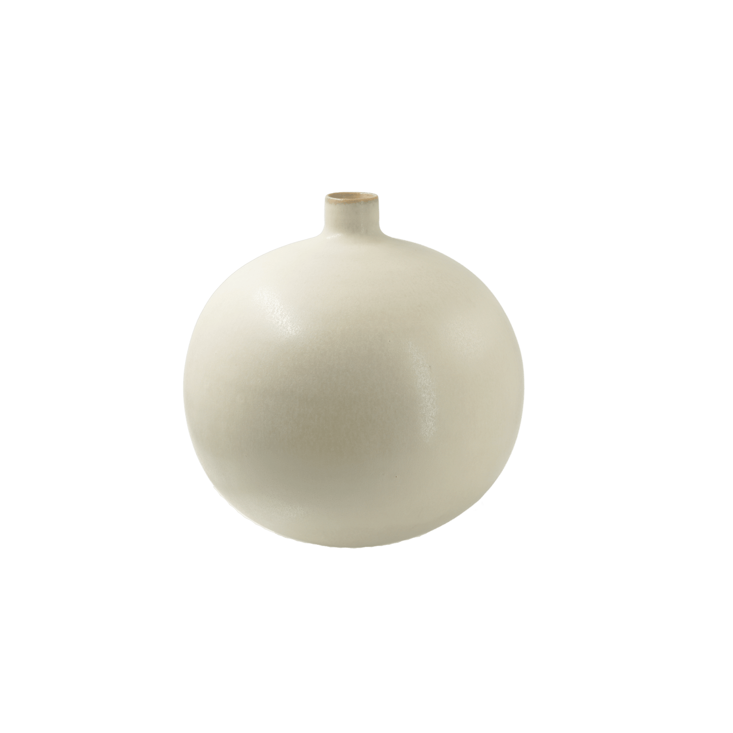 Klotvas 9 cm i Havre (beige) glasyr, handgjord keramik